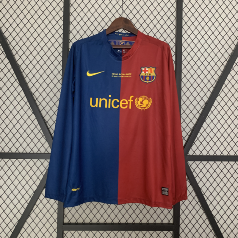 Retro Long Sleeve Barcelona 08/09 Home Kit - Image 2